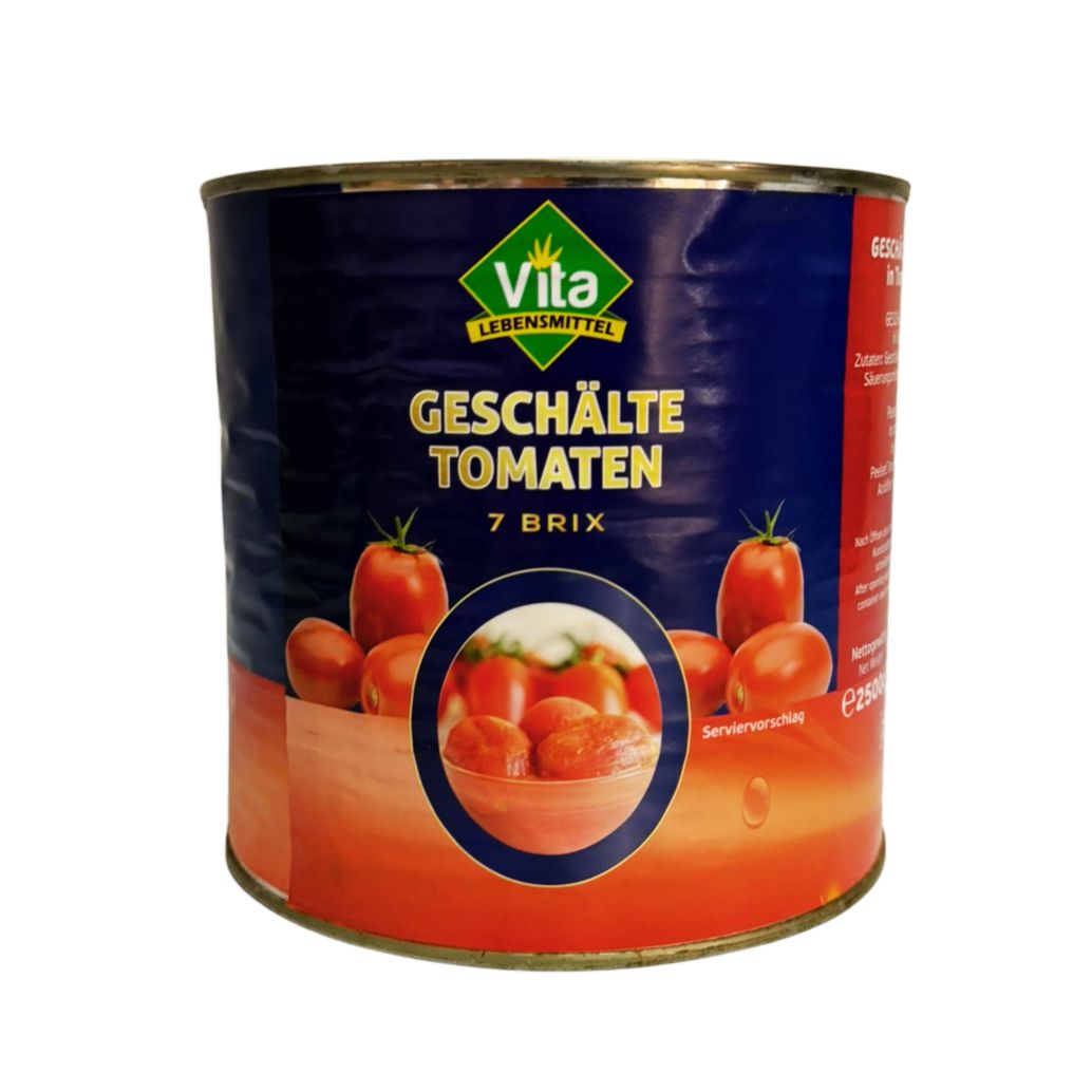 Vita Lebensmittel hámozott paradicsom 7 Brix 2500g